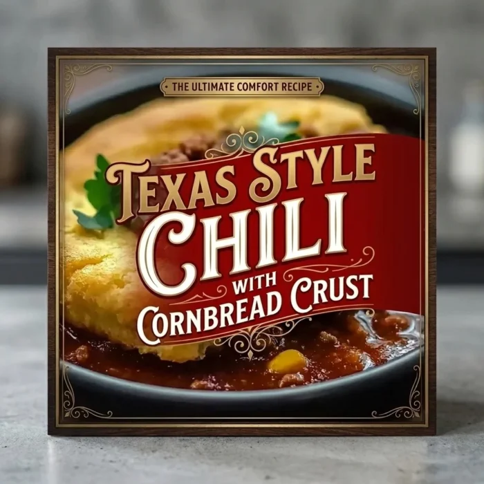 Texas Style Chili with Cornbread Crust